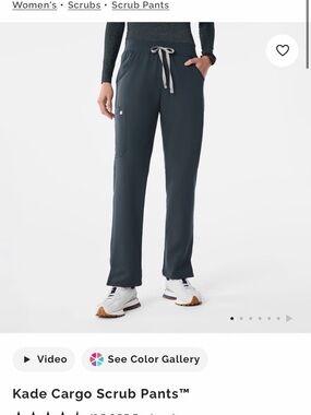 Figs Kade Cargo Scrub Pant - Dark Harbor Medium